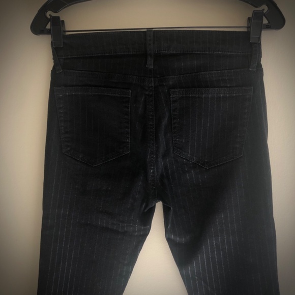 NWOT Ann Taylor Pin Striped Black Jeans - Picture 4 of 11